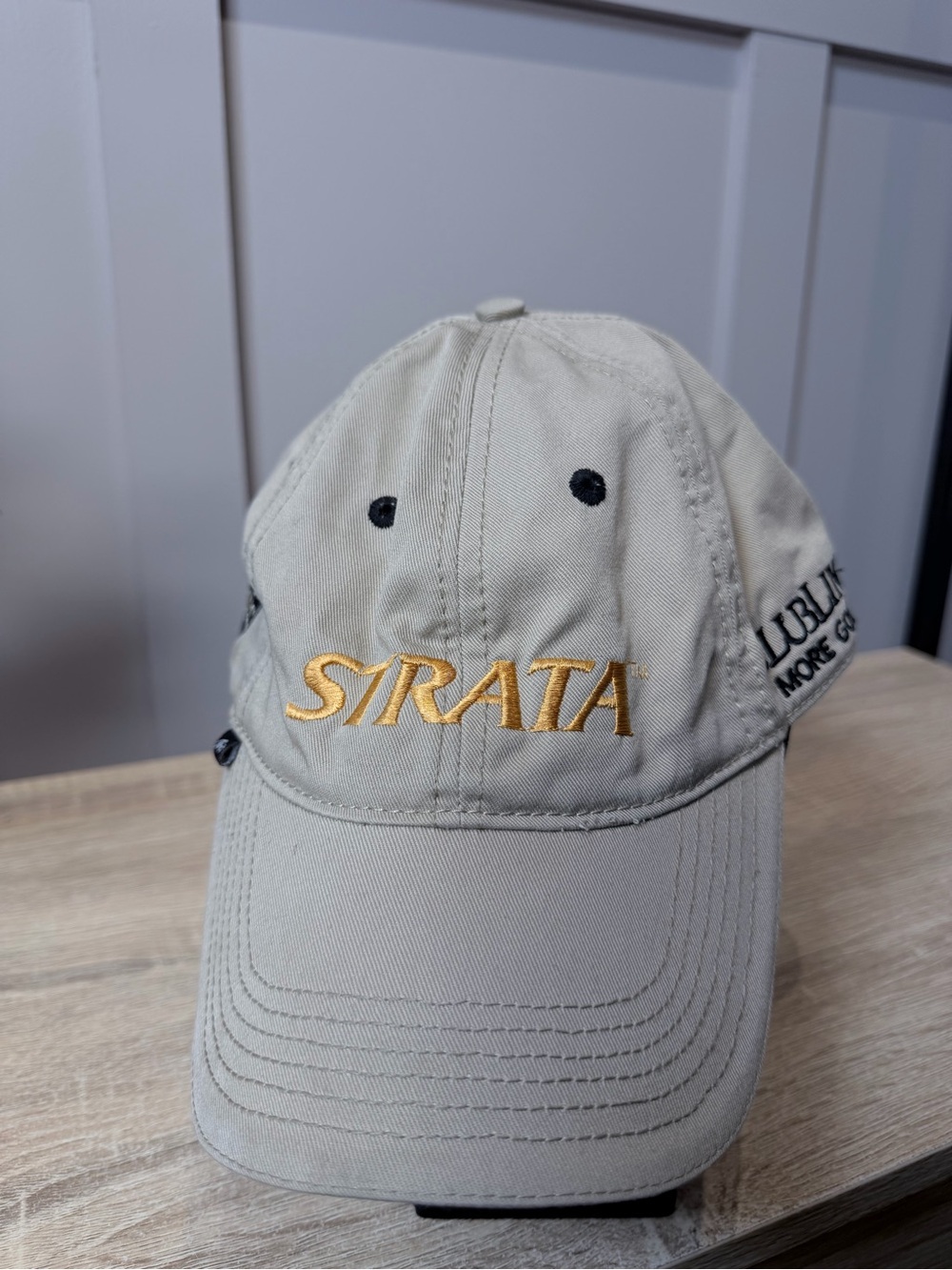 Strata Golf Hat Cap Slide Adjustable Cap Hat Dual Logo Thick Embroidery